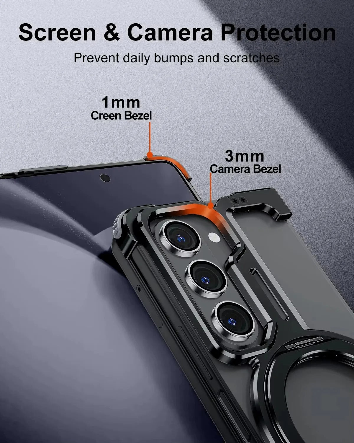 Metal MagSafe Phone Case for Samsung Galaxy Z Fold 6 / Z Fold 5, Aluminum Alloy Shockproof Cover with 360° Rotating Bracket